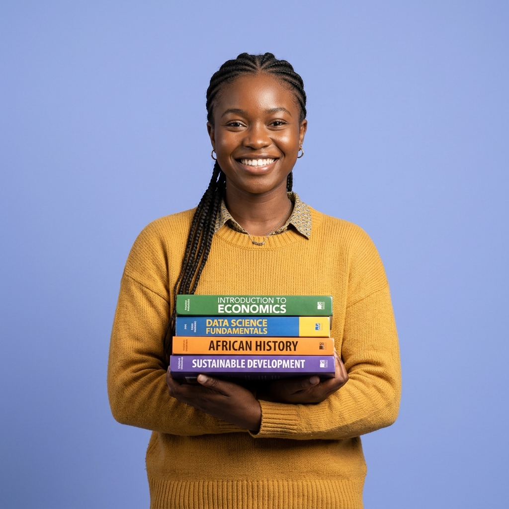 Student holding textbooks
